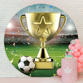 Aperturee - Circle Champions League Football Happy Birthday Backdrop